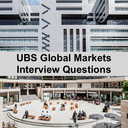 Top 4 UBS Global Markets Interview Questions and Answers